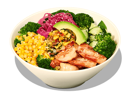 Tropical Teriyaki with Shrimp Bowl
