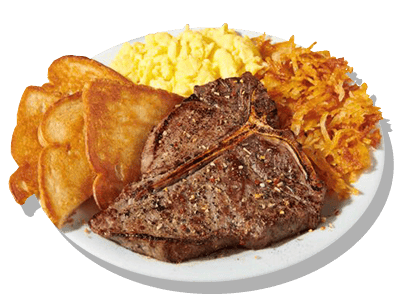 T-Bone Steak & Eggs Breakfast